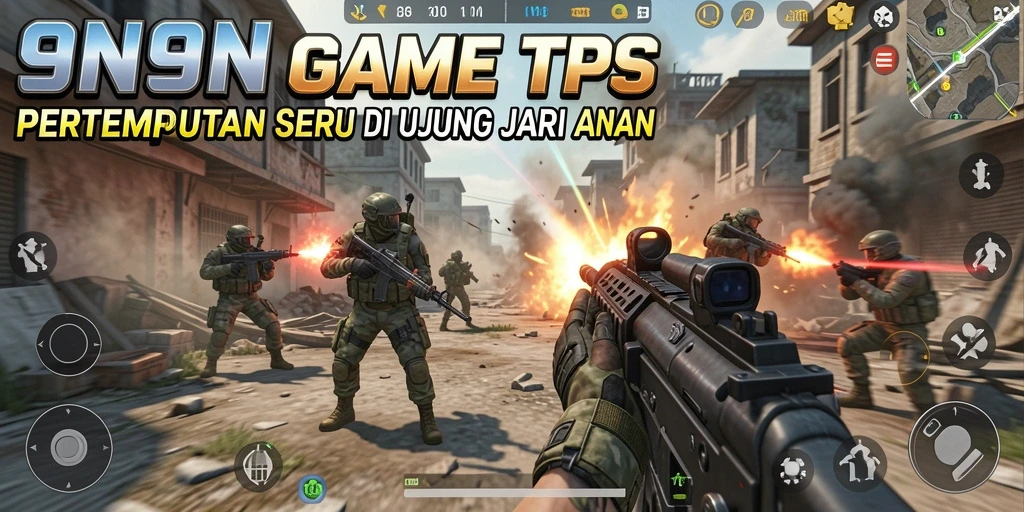 Screenshot tampilan aksi pertempuran di 9N9N yang mengasikan.