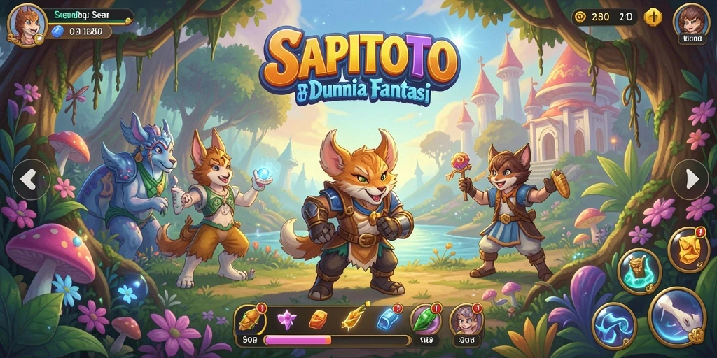Screenshot gameplay SAPITOTO menunjukkan aksi berpetualang yang seru.